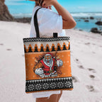 Santa Tiger Roar Personalized Tote Bag Christmas Rugby League Spirit - Aussie Hoodie