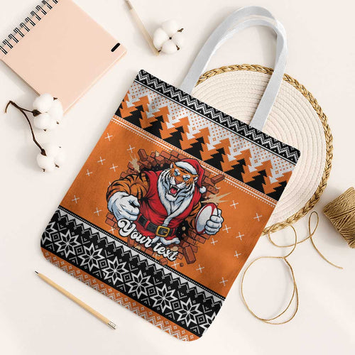 Santa Tiger Roar Personalized Tote Bag Christmas Rugby League Spirit - Aussie Hoodie