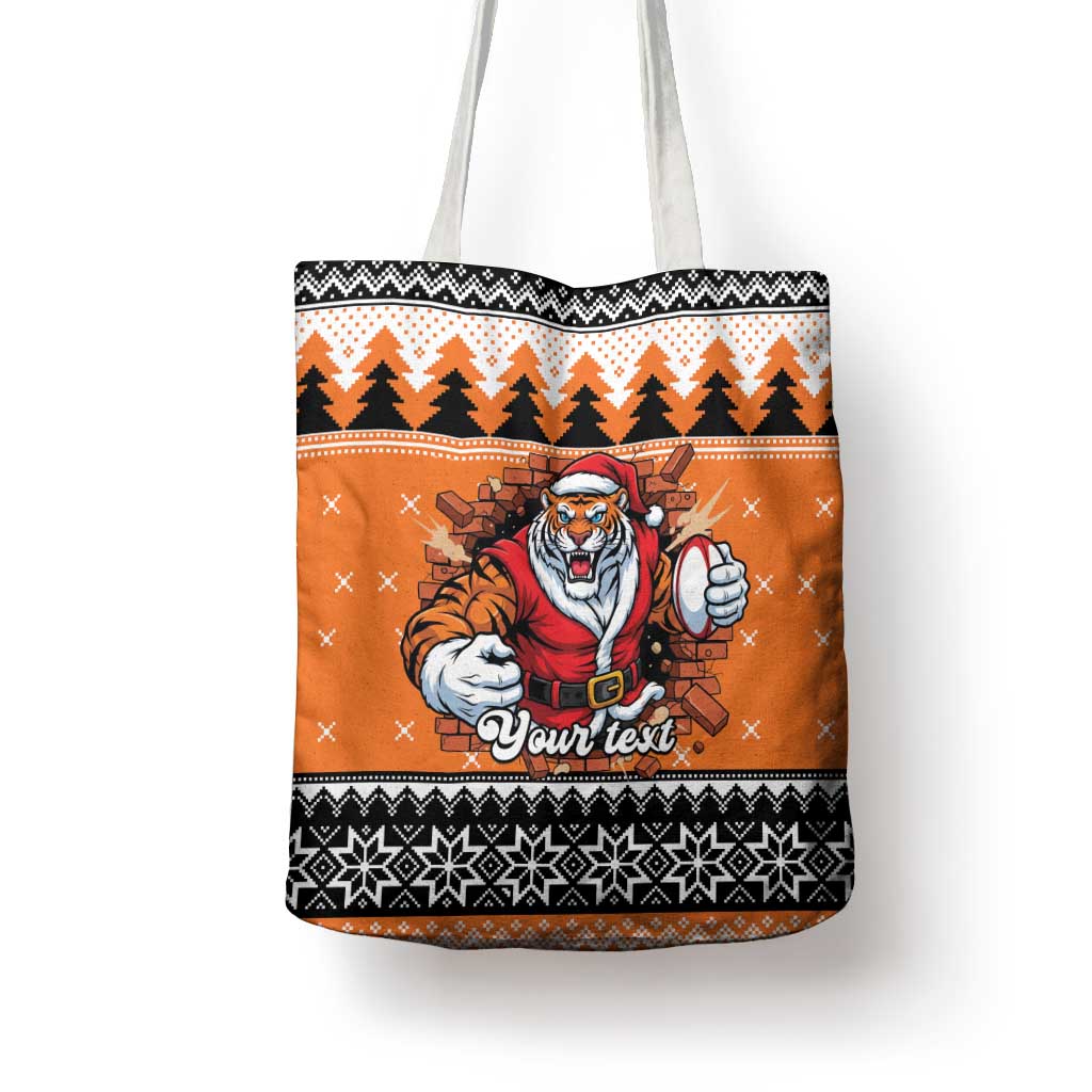 Santa Tiger Roar Personalized Tote Bag Christmas Rugby League Spirit - Aussie Hoodie