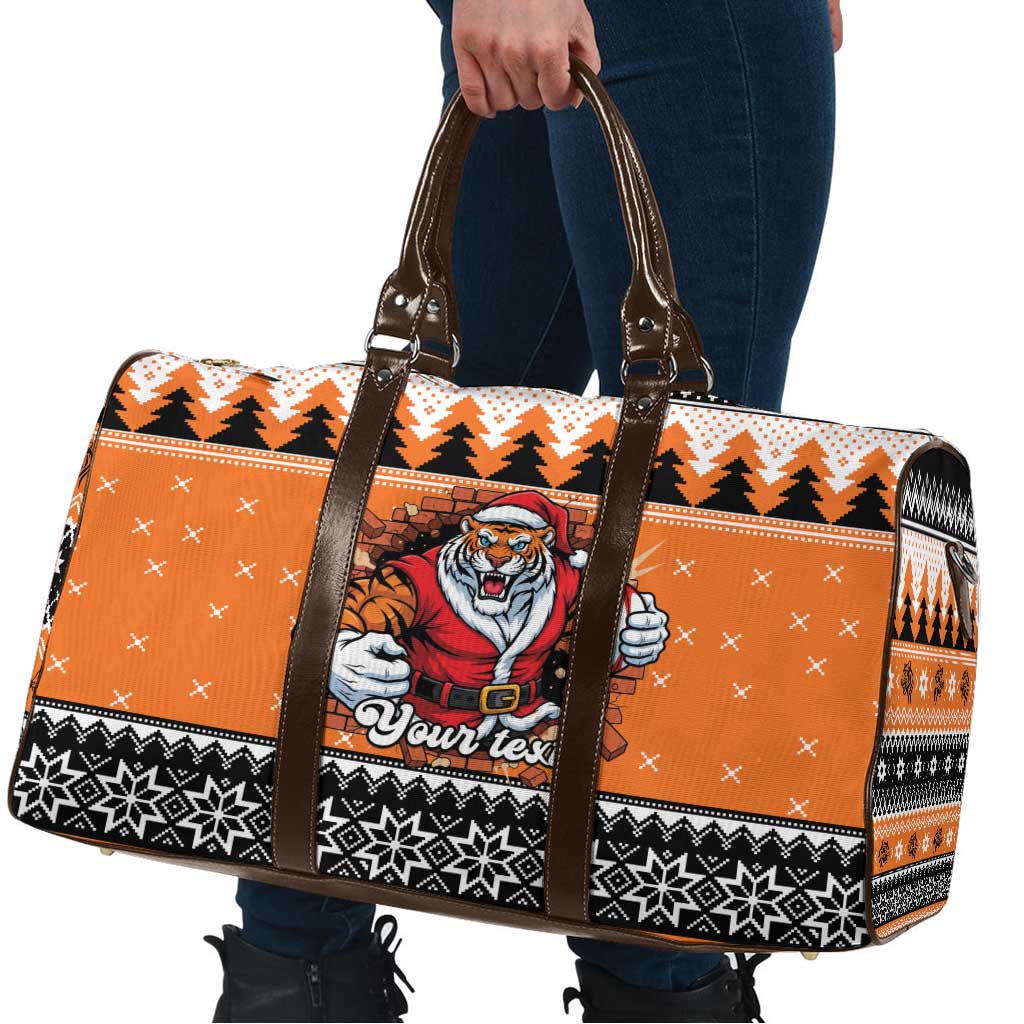 Santa Tiger Roar Personalized Travel Bag Christmas Rugby League Spirit - Aussie Hoodie