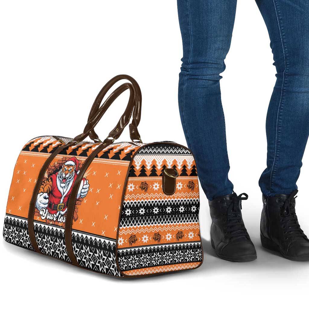 Santa Tiger Roar Personalized Travel Bag Christmas Rugby League Spirit - Aussie Hoodie