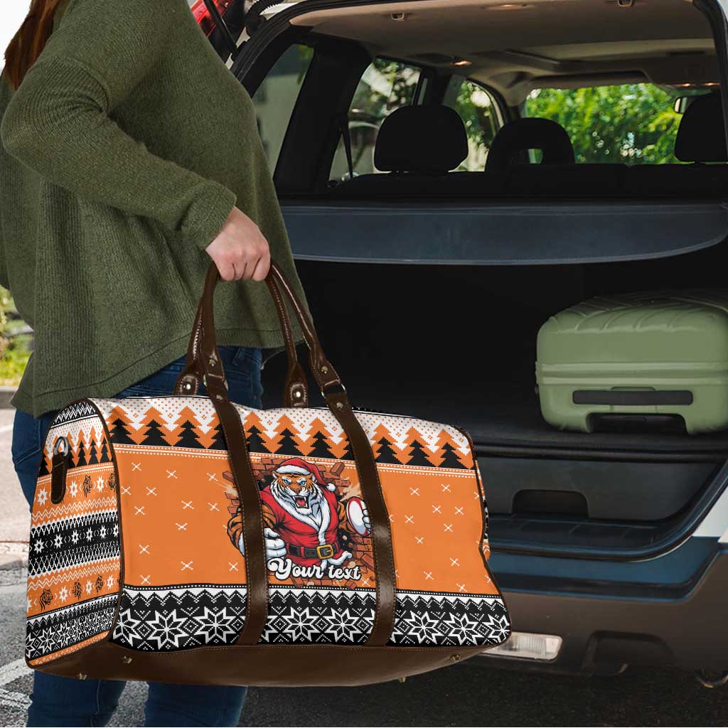 Santa Tiger Roar Personalized Travel Bag Christmas Rugby League Spirit - Aussie Hoodie