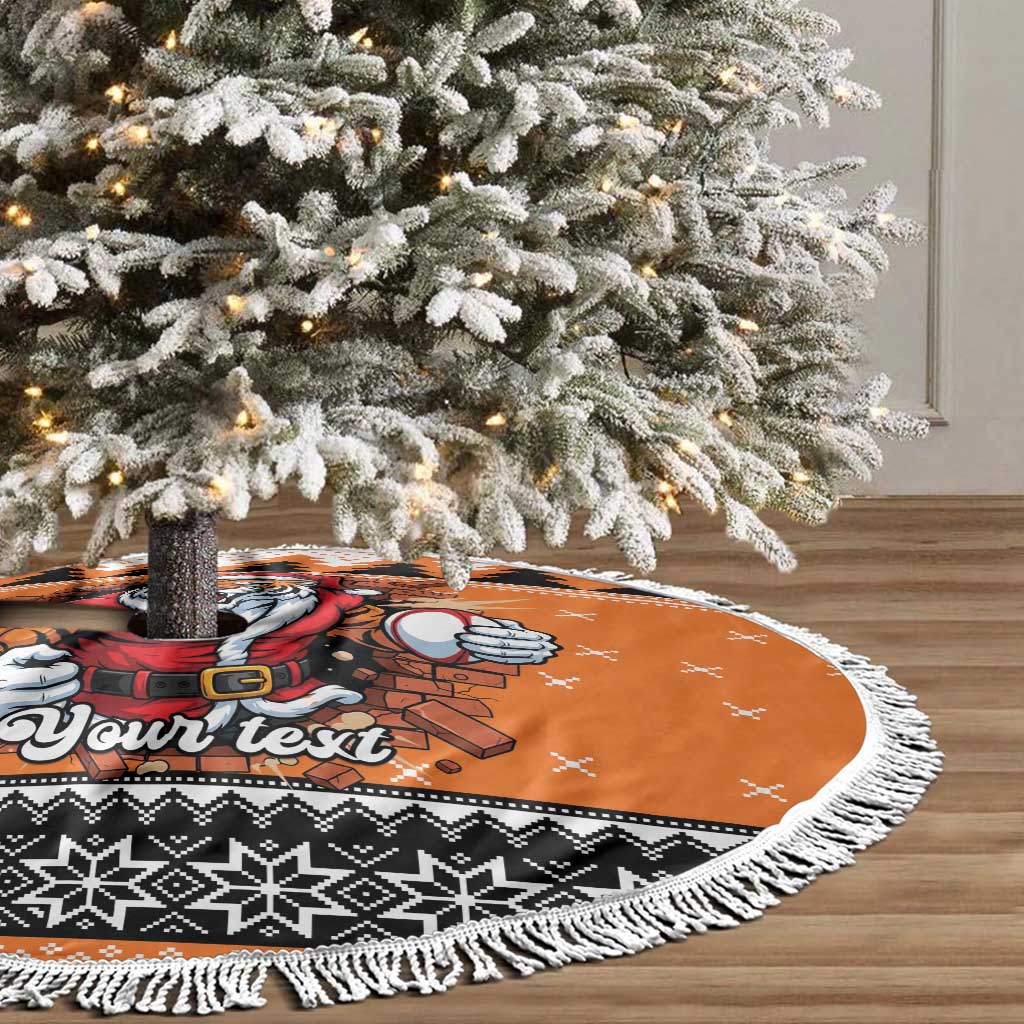Santa Tiger Roar Personalized Tree Skirt Christmas Rugby League Spirit - Aussie Hoodie
