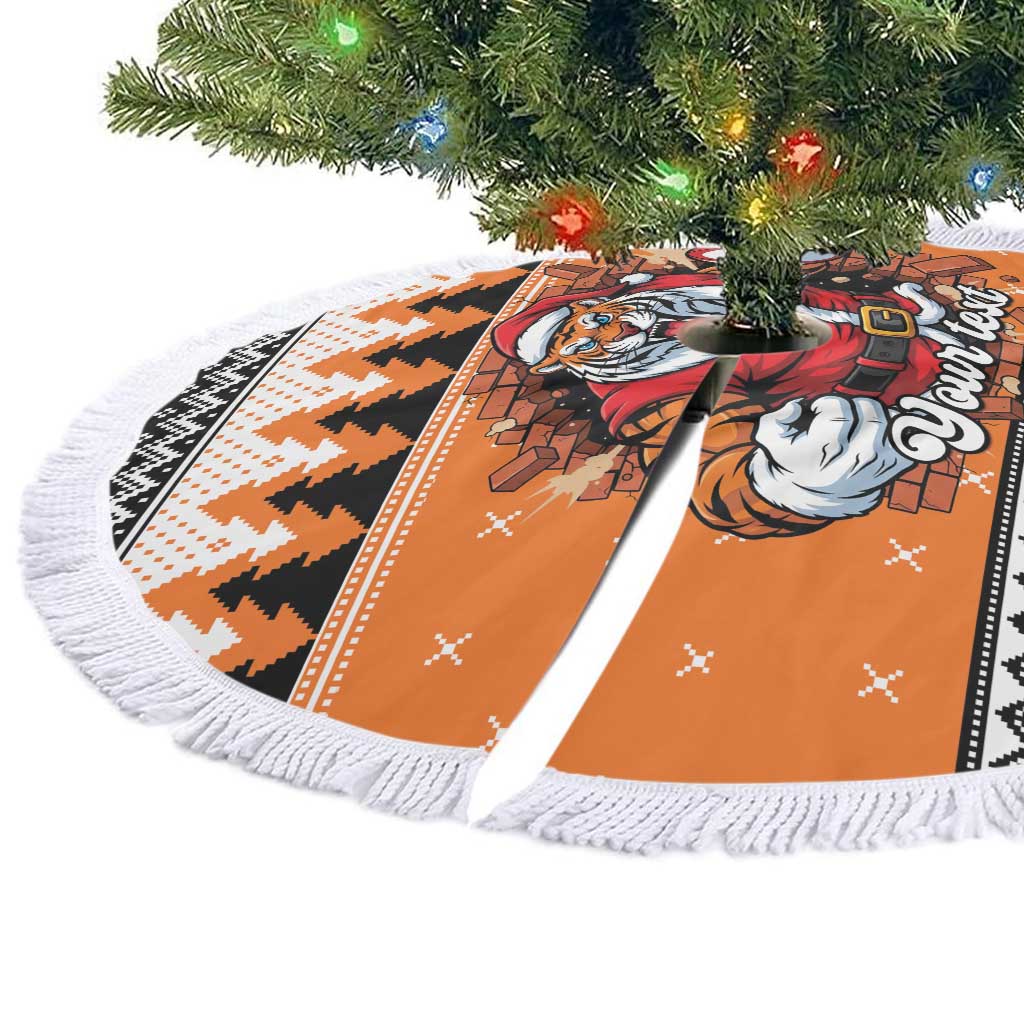 Santa Tiger Roar Personalized Tree Skirt Christmas Rugby League Spirit - Aussie Hoodie