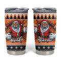 Santa Tiger Roar Personalized Tumbler Cup Christmas Rugby League Spirit - Aussie Hoodie