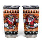 Santa Tiger Roar Personalized Tumbler Cup Christmas Rugby League Spirit - Aussie Hoodie
