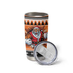 Santa Tiger Roar Personalized Tumbler Cup Christmas Rugby League Spirit - Aussie Hoodie