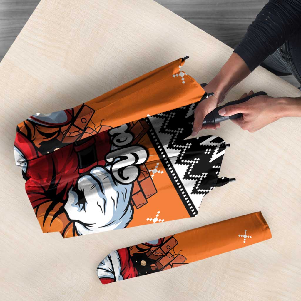 Santa Tiger Roar Personalized Umbrella Christmas Rugby League Spirit - Aussie Hoodie