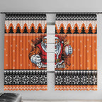 Santa Tiger Roar Personalized Window Curtain Christmas Rugby League Spirit - Aussie Hoodie