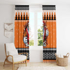 Santa Tiger Roar Personalized Window Curtain Christmas Rugby League Spirit - Aussie Hoodie