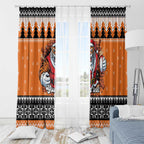 Santa Tiger Roar Personalized Window Curtain Christmas Rugby League Spirit - Aussie Hoodie