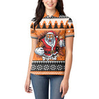 Santa Tiger Roar Personalized Women Polo Shirt Christmas Rugby League Spirit - Aussie Hoodie