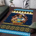Santa’s Titan Warrior Personalized Area Rug Christmas Rugby League Spirit - Aussie Hoodie