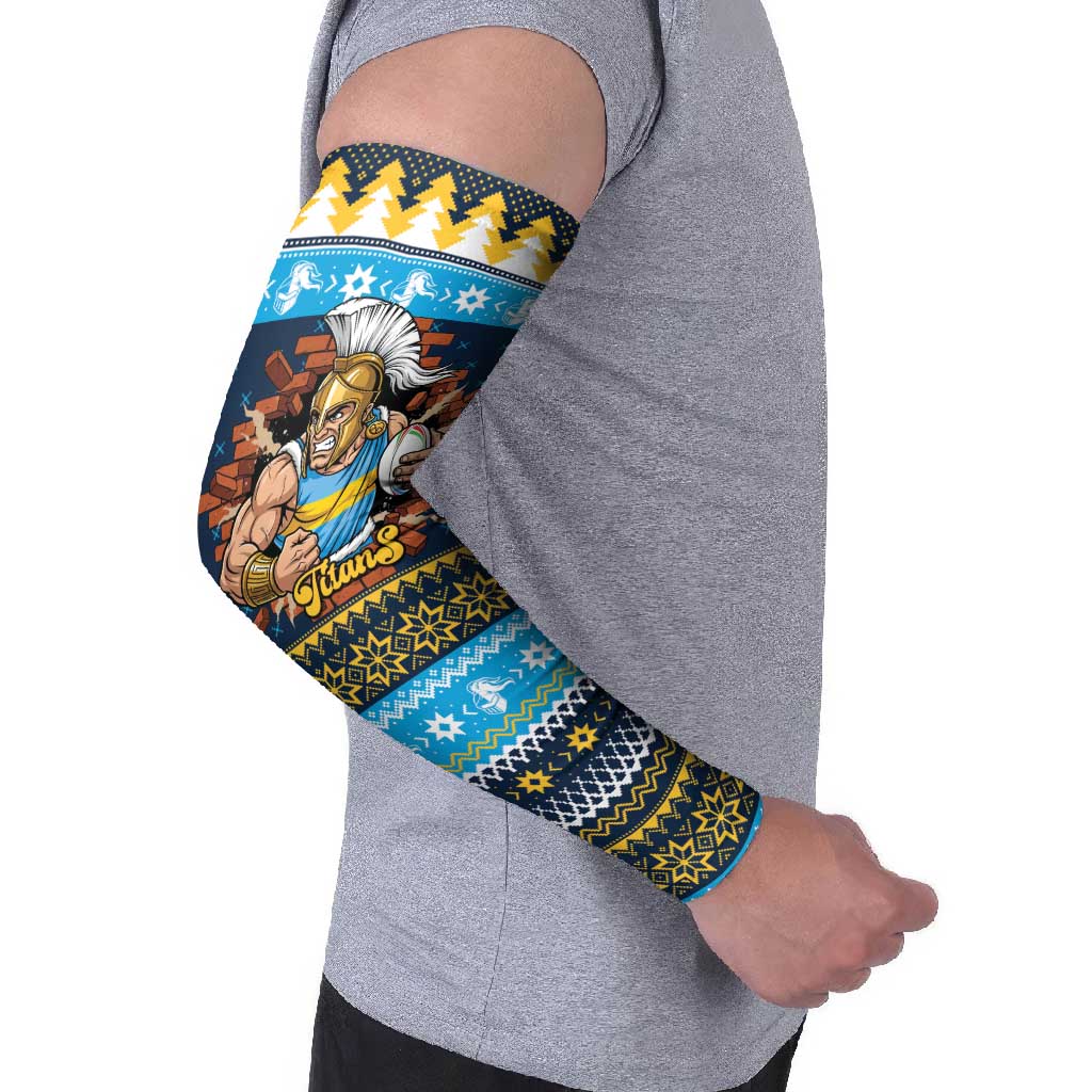Santa’s Titan Warrior Personalized Arm Sleeves Christmas Rugby League Spirit - Aussie Hoodie