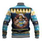 Santa’s Titan Warrior Personalized Baseball Jacket Christmas Rugby League Spirit - Aussie Hoodie