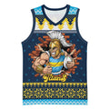 Santa’s Titan Warrior Personalized Basketball Jersey Christmas Rugby League Spirit - Aussie Hoodie