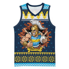Santa’s Titan Warrior Personalized Basketball Jersey Christmas Rugby League Spirit - Aussie Hoodie