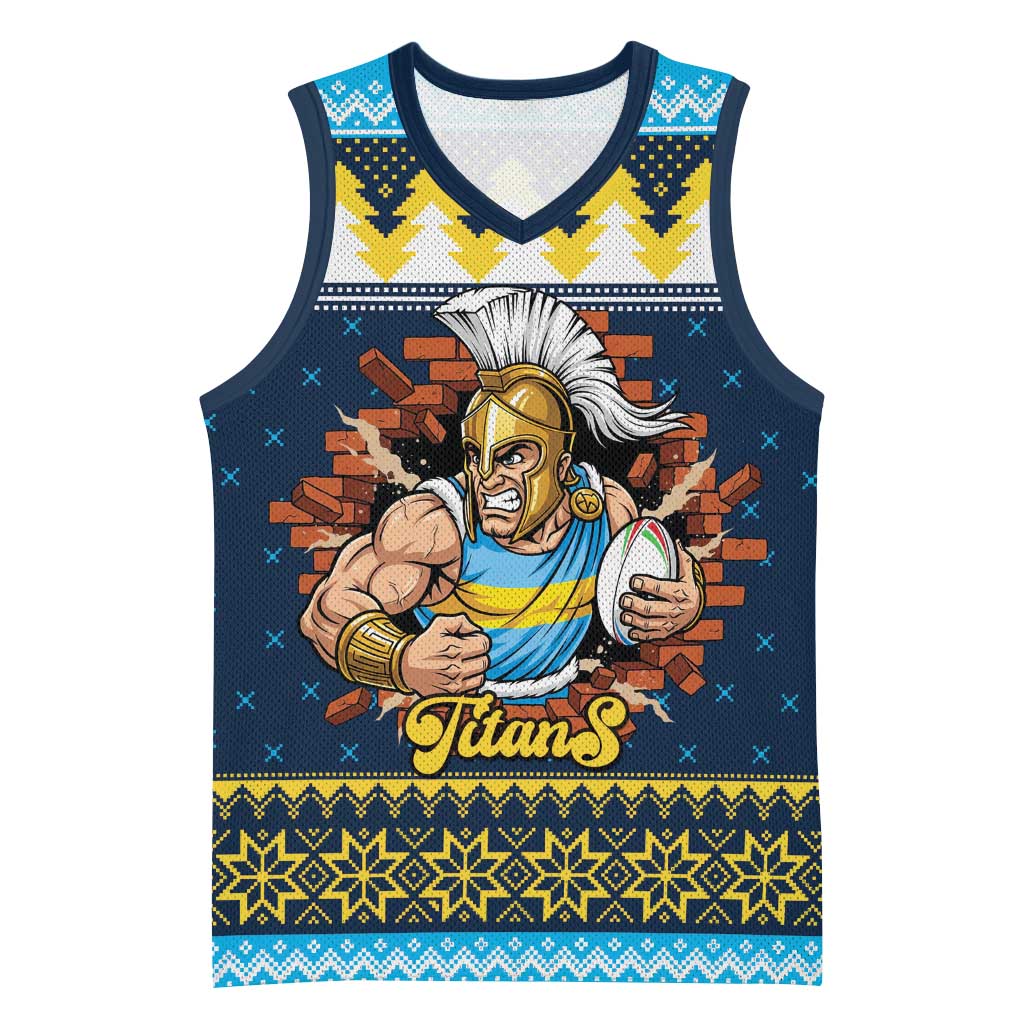 Santa’s Titan Warrior Personalized Basketball Jersey Christmas Rugby League Spirit - Aussie Hoodie