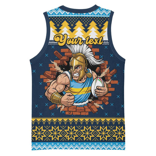 Santa’s Titan Warrior Personalized Basketball Jersey Christmas Rugby League Spirit - Aussie Hoodie