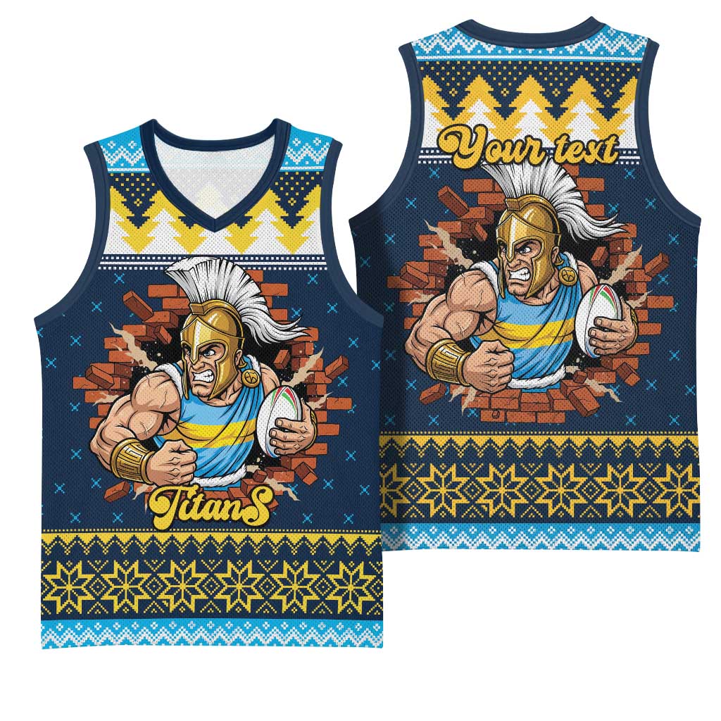 Santa’s Titan Warrior Personalized Basketball Jersey Christmas Rugby League Spirit - Aussie Hoodie