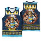 Santa’s Titan Warrior Personalized Basketball Jersey Christmas Rugby League Spirit - Aussie Hoodie