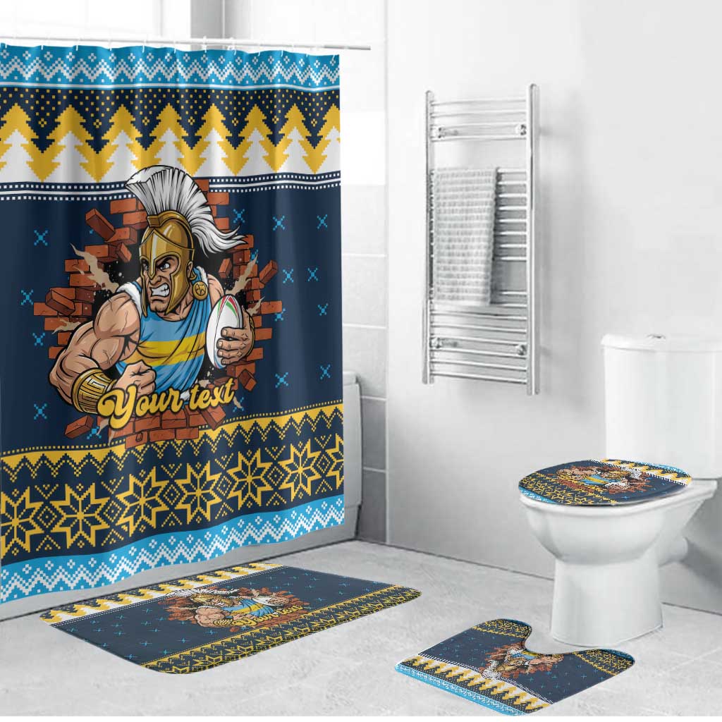 Santa’s Titan Warrior Personalized Bathroom Set Christmas Rugby League Spirit - Aussie Hoodie