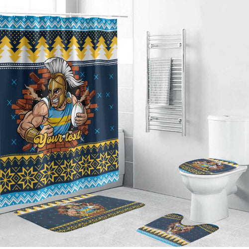 Santa’s Titan Warrior Personalized Bathroom Set Christmas Rugby League Spirit - Aussie Hoodie