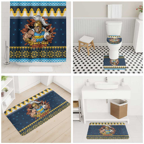 Santa’s Titan Warrior Personalized Bathroom Set Christmas Rugby League Spirit - Aussie Hoodie