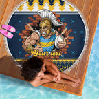 Santa’s Titan Warrior Personalized Beach Blanket Christmas Rugby League Spirit - Aussie Hoodie