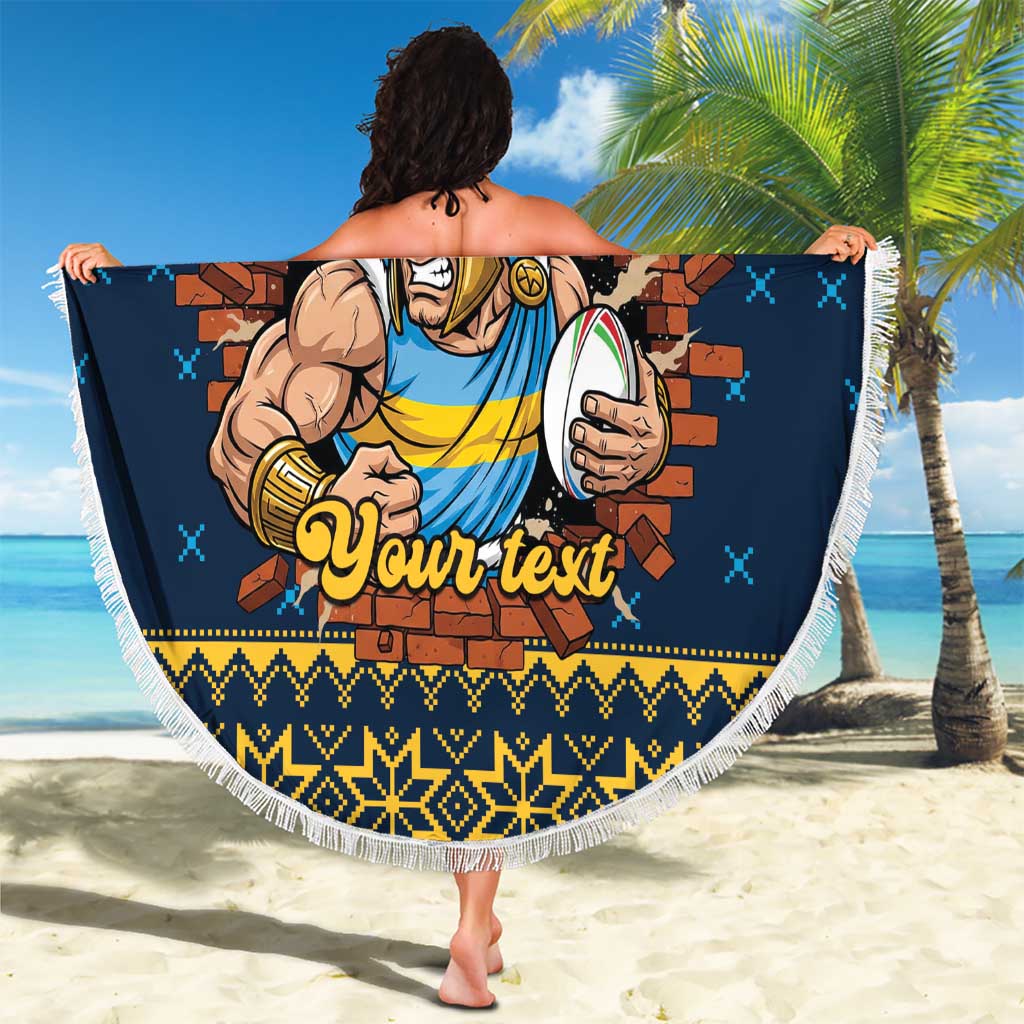 Santa’s Titan Warrior Personalized Beach Blanket Christmas Rugby League Spirit - Aussie Hoodie