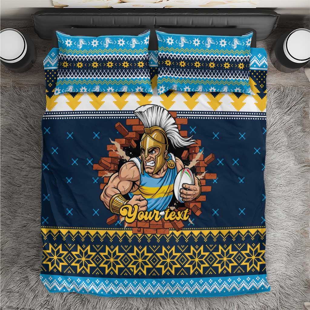 Santa’s Titan Warrior Personalized Bedding Set Christmas Rugby League Spirit - Aussie Hoodie