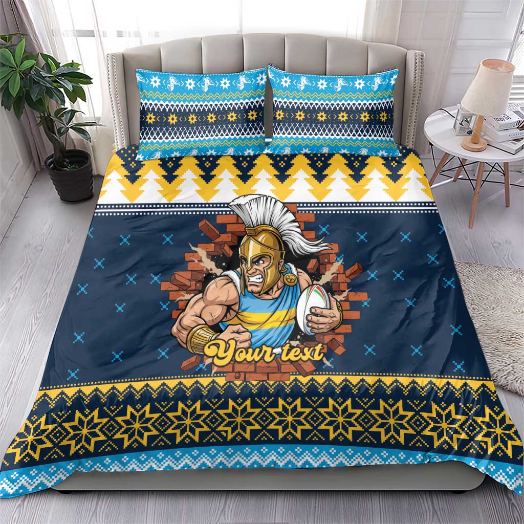 Santa’s Titan Warrior Personalized Bedding Set Christmas Rugby League Spirit - Aussie Hoodie