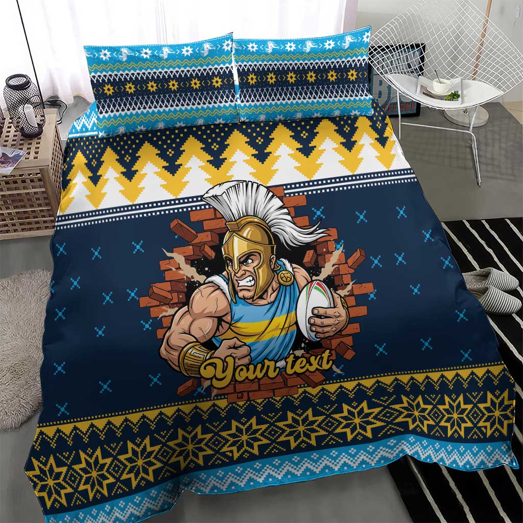 Santa’s Titan Warrior Personalized Bedding Set Christmas Rugby League Spirit - Aussie Hoodie