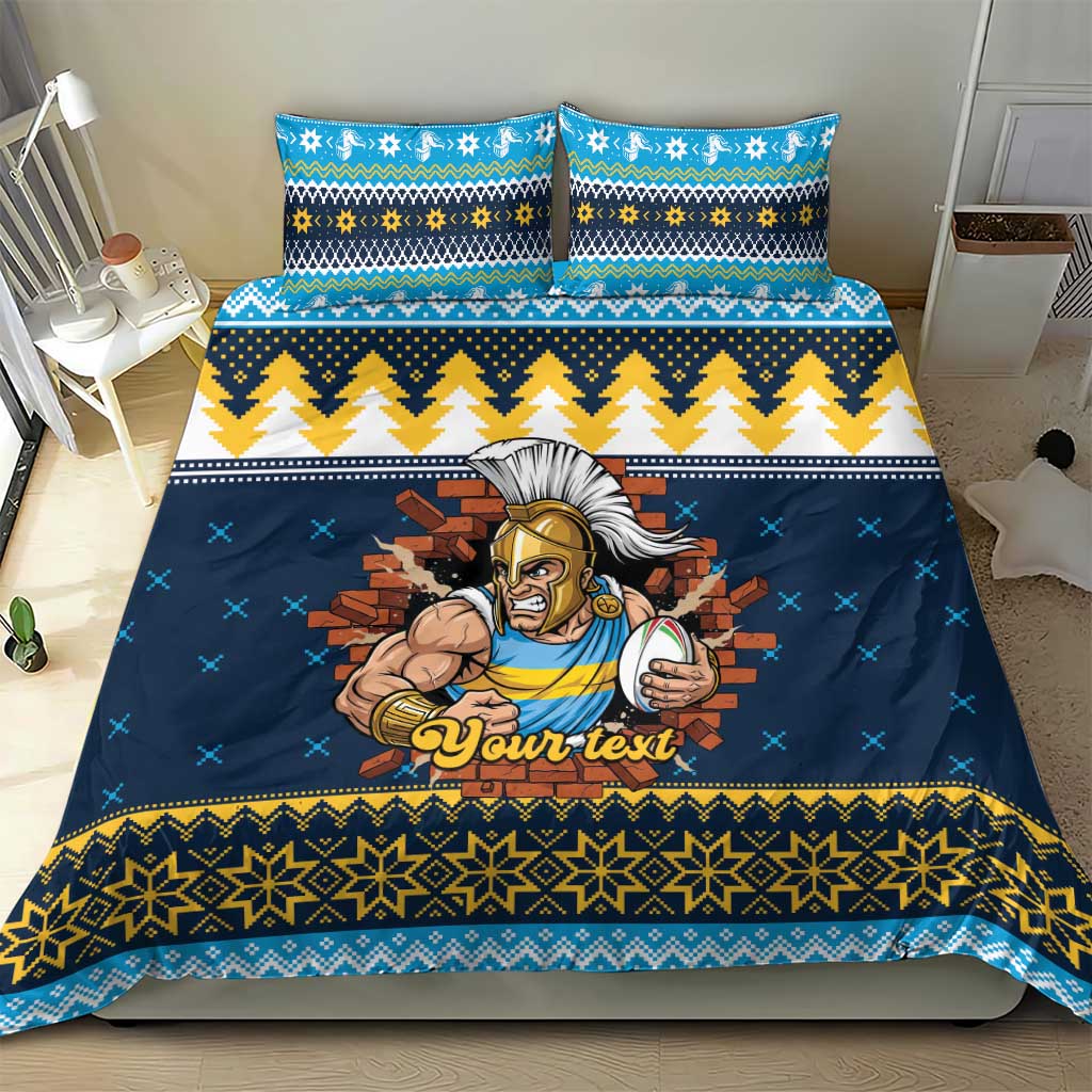 Santa’s Titan Warrior Personalized Bedding Set Christmas Rugby League Spirit - Aussie Hoodie