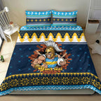 Santa’s Titan Warrior Personalized Bedding Set Christmas Rugby League Spirit - Aussie Hoodie