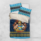 Santa’s Titan Warrior Personalized Bedding Set Christmas Rugby League Spirit - Aussie Hoodie