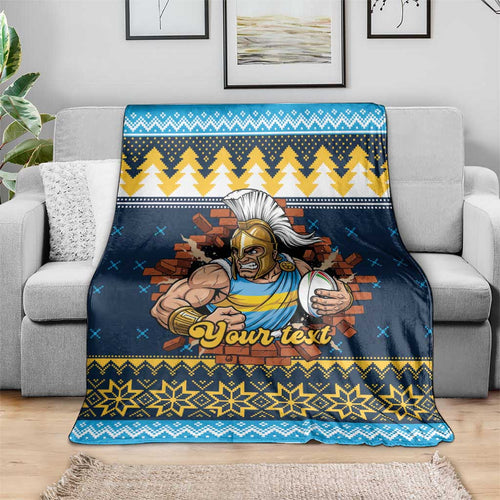 Santa’s Titan Warrior Personalized Blanket Christmas Rugby League Spirit - Aussie Hoodie