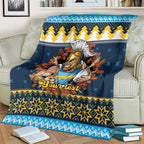 Santa’s Titan Warrior Personalized Blanket Christmas Rugby League Spirit - Aussie Hoodie