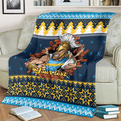 Santa’s Titan Warrior Personalized Blanket Christmas Rugby League Spirit - Aussie Hoodie