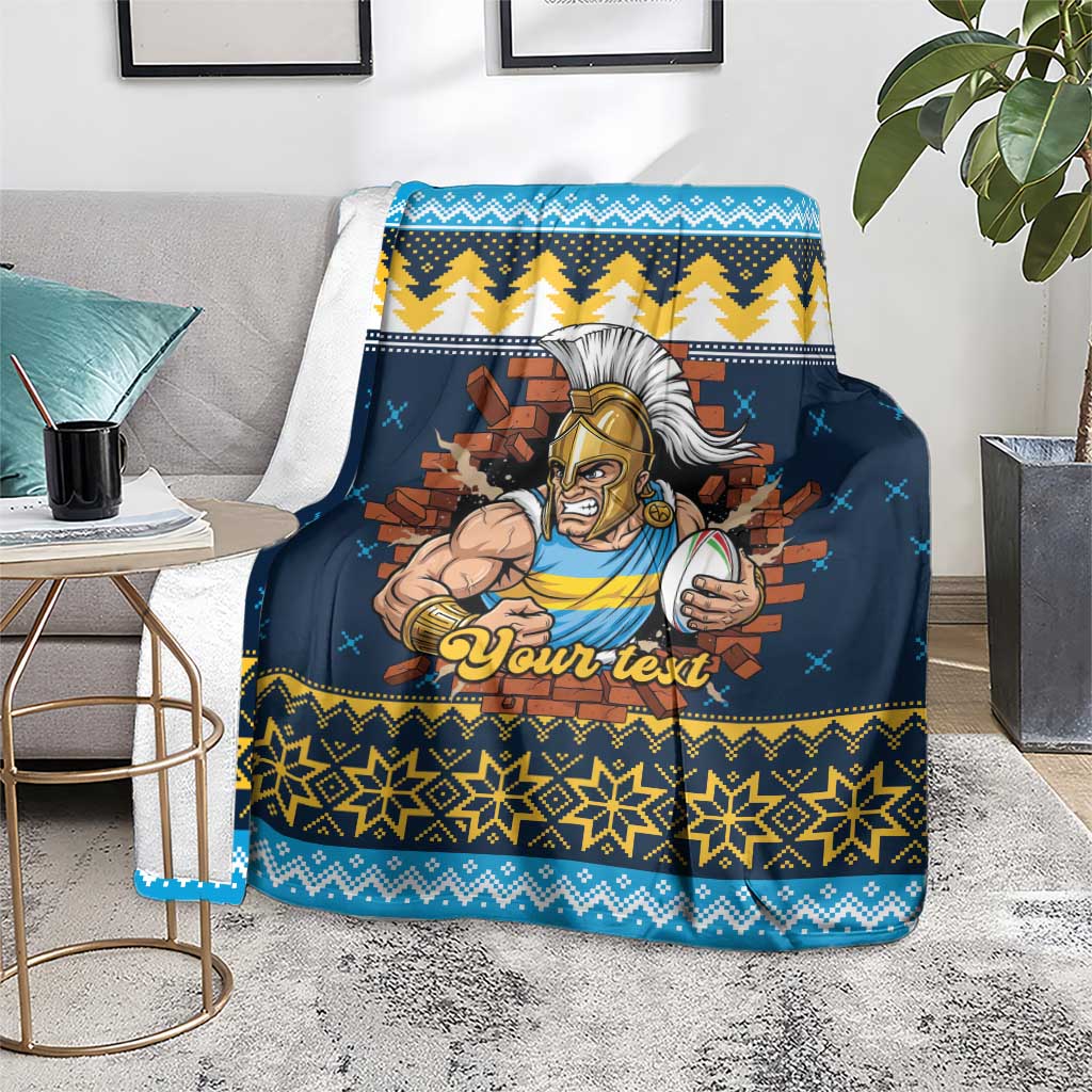 Santa’s Titan Warrior Personalized Blanket Christmas Rugby League Spirit - Aussie Hoodie