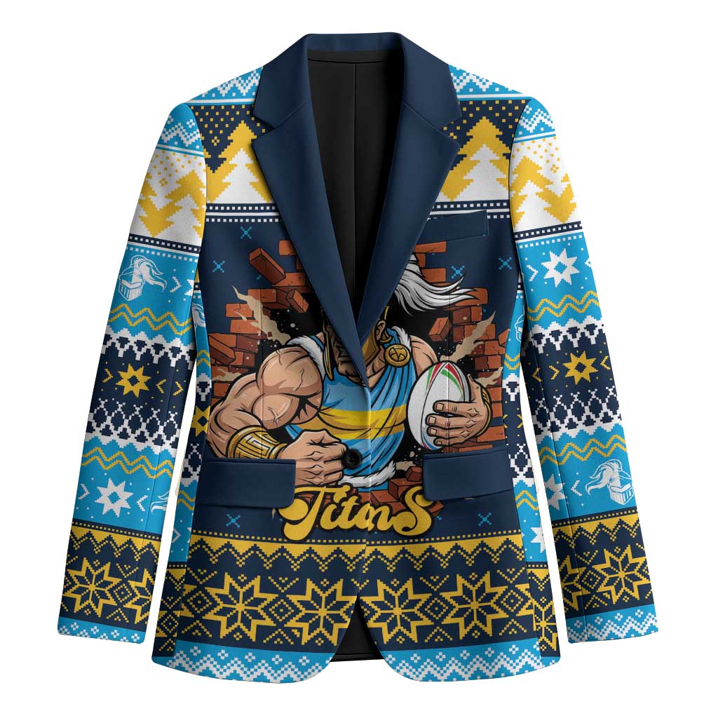 Santa’s Titan Warrior Personalized Blazer Christmas Rugby League Spirit - Aussie Hoodie