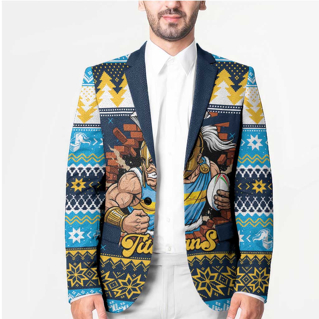Santa’s Titan Warrior Personalized Blazer Christmas Rugby League Spirit - Aussie Hoodie