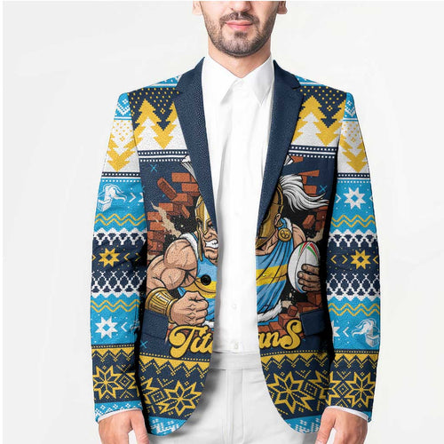 Santa’s Titan Warrior Personalized Blazer Christmas Rugby League Spirit - Aussie Hoodie