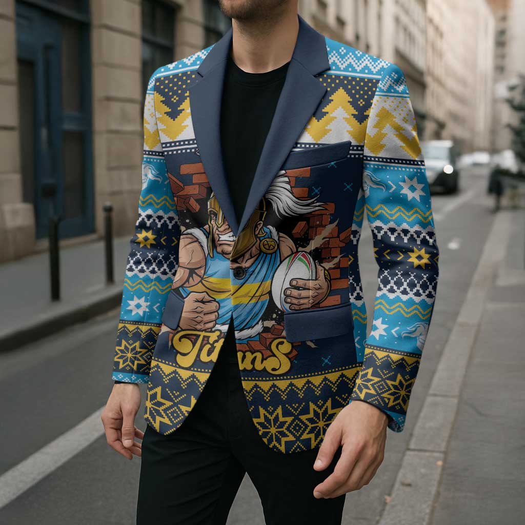 Santa’s Titan Warrior Personalized Blazer Christmas Rugby League Spirit - Aussie Hoodie