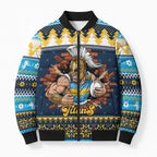 Santa’s Titan Warrior Personalized Bomber Puffer Jacket Christmas Rugby League Spirit - Aussie Hoodie