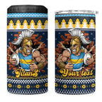 Santa’s Titan Warrior Personalized 4 in 1 Can Cooler Tumbler Christmas Rugby League Spirit - Aussie Hoodie