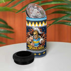 Santa’s Titan Warrior Personalized 4 in 1 Can Cooler Tumbler Christmas Rugby League Spirit - Aussie Hoodie