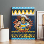 Santa’s Titan Warrior Personalized Canvas Wall Art Christmas Rugby League Spirit - Aussie Hoodie