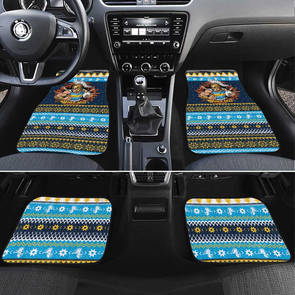 Santa’s Titan Warrior Personalized Car Mats Christmas Rugby League Spirit - Aussie Hoodie