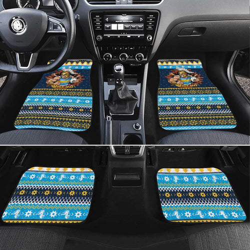 Santa’s Titan Warrior Personalized Car Mats Christmas Rugby League Spirit - Aussie Hoodie